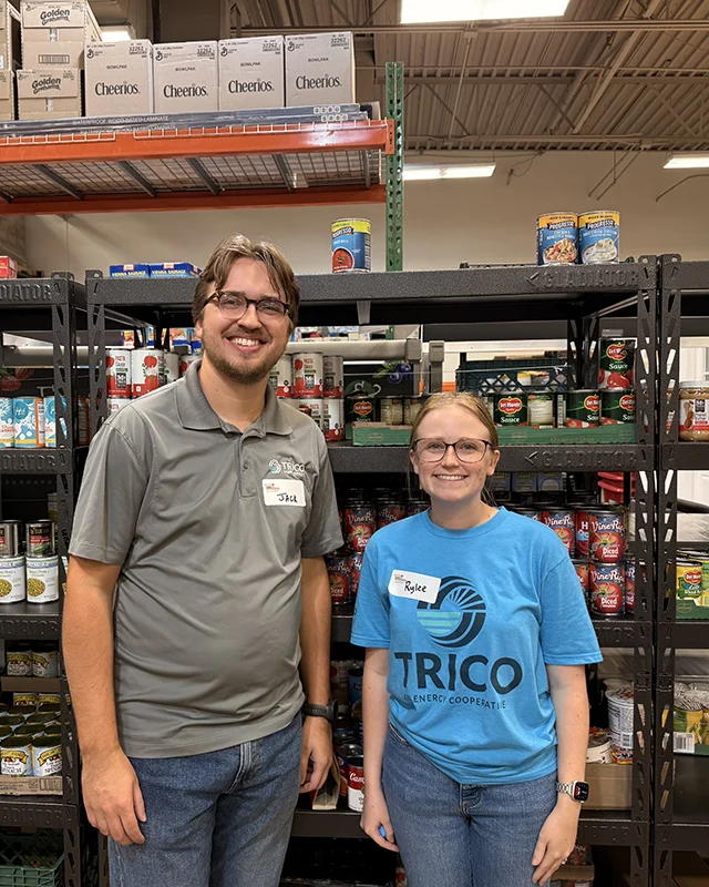 TRICO_HOME_Sahuarita Food Bank Jackson Merchan, Rylee Schull copy